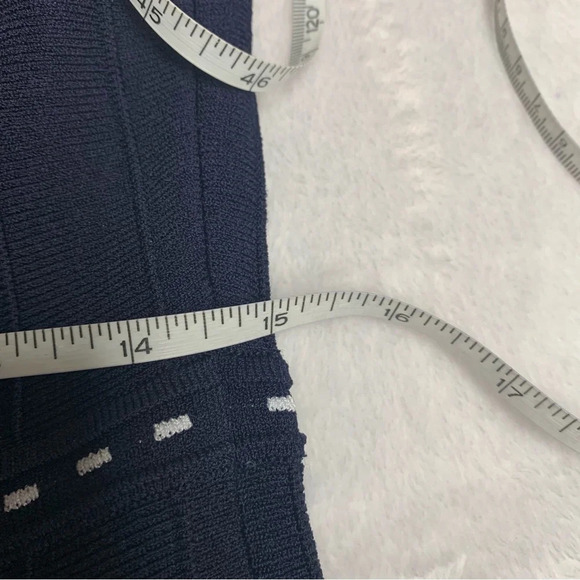 Banana Republic blue/white drop waist long dress size medium statuesque - Picture 10 of 10